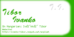 tibor ivanko business card